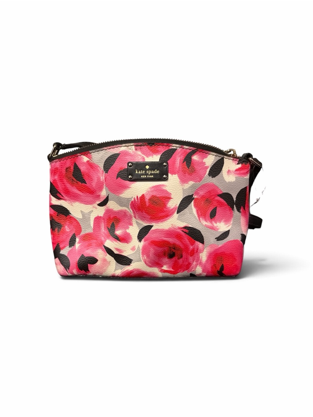 kate spade Floral Pink and Black Cosmetic Pouch
